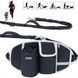 Поясная сумка для выгула собак c поводком Dog Walking Waist Belt Bag, Черный