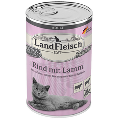 LandFleisch паштет для котів з яловичини і ягняти, 400 г