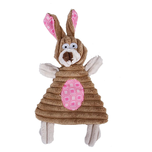 Игрушки с пищалкой без набивки Rabbit&Elephant для маленьких собак и щенков (набор), Коричневый