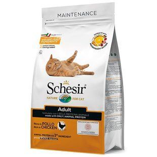 Сухий монопротеїновий корм для котів Schesir Cat Adult Chicken 400 г