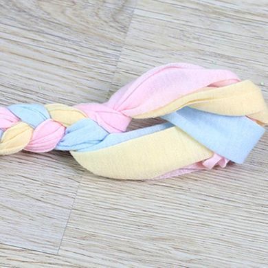 Жувальна іграшка для собак Derby Ribbed ring with cotton rope, Блакитний