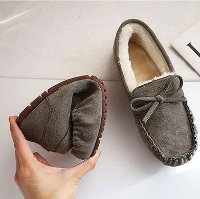Повсякденні теплі мокасини Grey, 39, 24 см