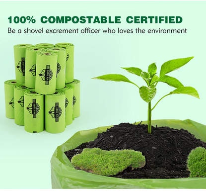 100% біорозкладні пакети MY TURF Eco Poop Bags для прибирання за собаками, 1 рулон - 15 пакетов