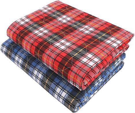 Багаторазова пелюшка для собак Derby Washable Reusable Pet Pee Pad, Blue Plaid, 60х90 см