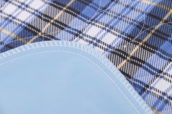 Багаторазова пелюшка для собак Derby Washable Reusable Pet Pee Pad, Blue Plaid, 60х90 см