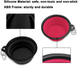 Складна силіконова миска для собак Rest-Eazzzy Collapsible Bowls for Travel, Черный, 1 л