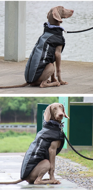 Світловідбиваюча зимова товста куртка для собак Black/Grey, 42 см, 57 см, 46 см, XL