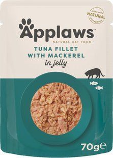 Вологий корм для котів в желе Applaws Tuna with Mackerel in Jelly (тунець зі скумбрією), 70 г
