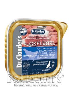 Вологий корм для собак Dr.Clauder's Selected Meat Alu Caps Poultry з домашньою птицею, 100 г