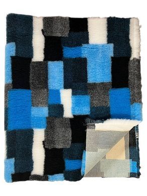 Коврик для собак Vetbed Patchwork синий, 80х100 см