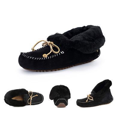 Женские высокие зимние мокасины OZZEK Australia Black, 36, 23 см