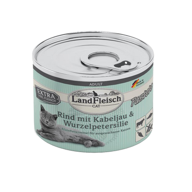 LandFleisch паштет для котів з яловичини, тріски і кореневої петрушки, 195 г