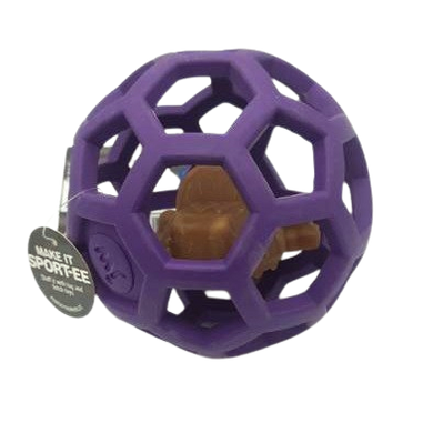 Игрушка для собак JW Hol-ee Roller с крокодилом Whimzees в середине, Фиолетовый, Medium