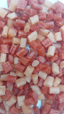 Мягкие кусочки из мяса курицы и утки, курица, утка, 100 г