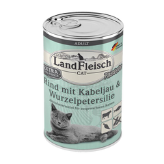 LandFleisch Adult Cat Pastete Rind mit Kabeljau (говядина, треска) 400 г