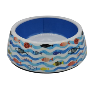 Меламиновая миска для собак Derby AH002 Fish, S, 200 мл, 11.5x14x4.5 см