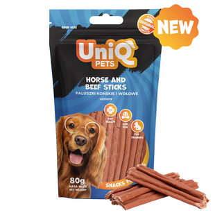 Лакомство для собак UniQ PETS Стики из конины и говядины, 80 г