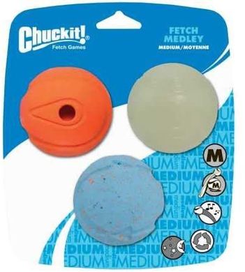 Набір м'ячиків для собак Chuckit Fetch Medley Ball, Medium