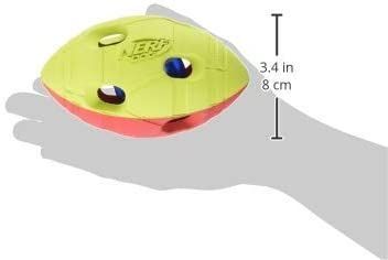 Футбольный мяч для собак Nerf Dog Rubber Bash с интерактивным светодиодом, Жёлтый, Medium