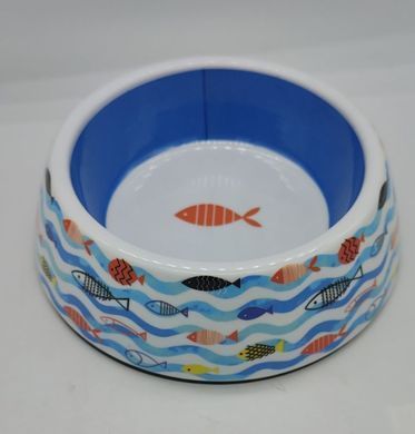 Меламиновая миска для собак Derby AH002 Fish, S, 200 мл, 11.5x14x4.5 см