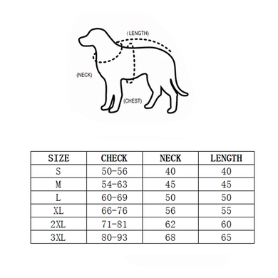 Теплая зимняя одежда для собак Wan Talk Winter Warm High Collar Dog Bordo Clothes с высоким воротником, 65 см, 80-93 см, 68 см, 3XL