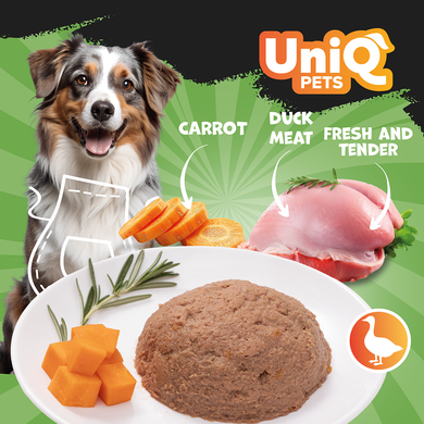 Консерви для собак UNIQ PETS DOG WET FOOD ROYAL DUCK з качкою, 375 г