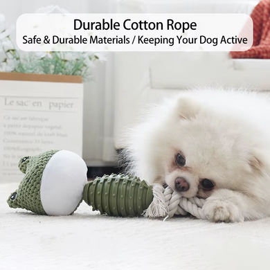 Мягкая игрушка для собак Derby Frog Shape TPR + Rope Dog Toy