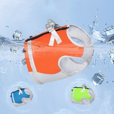 Літній охолоджуючий жилет для собак Derby Summer Dog Cooling Vest PPA0116-4, Green, 37-48 см, 34 см, S