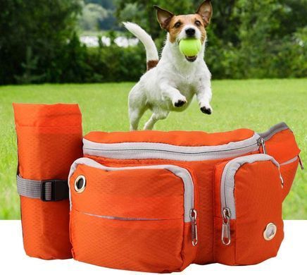 Поясная сумка для выгула собак Voyager Pet LVC809 Orange с держателем для бутылки