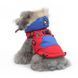 Зимний жилет для собак с капюшоном и мехом Derby Red/Blue, 24 см, 34 см, 24 см, S