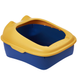 Туалет для котів з лопаткою Derby Plastic Cat Litter Box, yellow-blue, Синий, 43х34х20 см