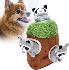Игрушка-пазл "Игра в прятки с енотом" для собак и для щенков маленьких и средних собак, Small