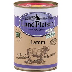 Консервы для собак Landfleisch Dog Wolf Lamm с ягненком, 400 г