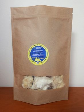Вуха кролика з хутром малі, кролик, 100 г
