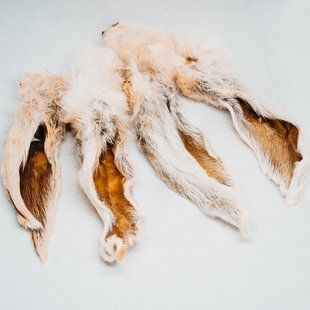 Вуха кролика з хутром малі, кролик, 100 г