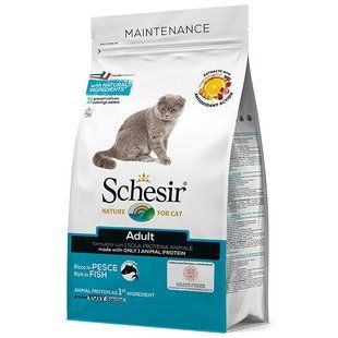 Сухий монопротеїновий корм для котів Schesir Cat Adult Fish 400 г