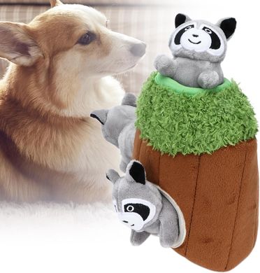 Іграшка-пазл "Гра у хованки з єнотами" для собак та для цуценят маленьких та середніх собак, Small