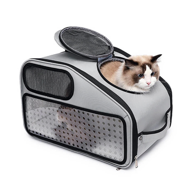 Рюкзак-трансформер для переноски котов и собак мелких пород Voyager Pet LVT24014, серый