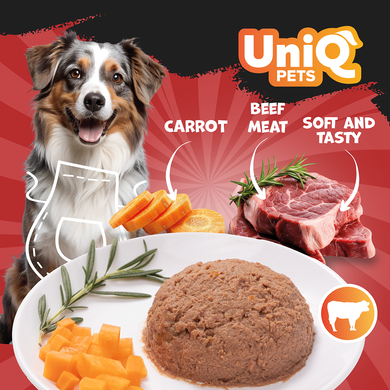 Консерви для собак UNIQ PETS DOG WET FOOD ROYAL BEEF з яловичиною, 375 г