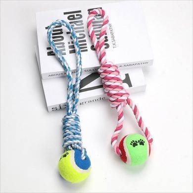 Интерактивная игрушка для собак Derby Dog Rope Toy with Tennis