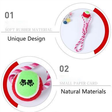 Интерактивная игрушка для собак Derby Dog Rope Toy with Tennis