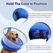 Захисний надувний нашийник для собак Derby Inflatable Dog Cone with Detachable Anti-Licking Shield, Blue, XL