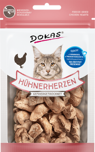 Лакомство для котов Dokas - Куриные сердечки, курица, 15 г