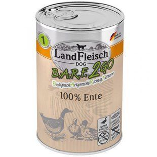 Консерви для собак Landfleisch B.A.R.F.2GO 100% ente (з качкою), 400 г