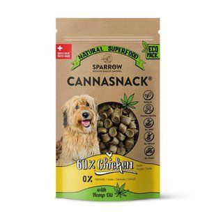 Лакомство для собак SPARROW Chicken Snacks with CBD (с коноплей), 150 г
