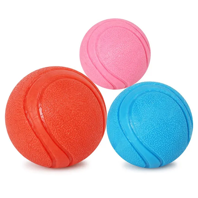 Жевательный мяч для собак TPR Bouncy Pet Ball, Розовый, Small