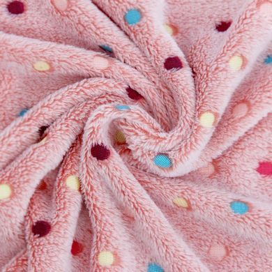 Теплий м'який плед для домашніх тварин Люпосанчик Coral velvet, Рожевий, 100х160 см