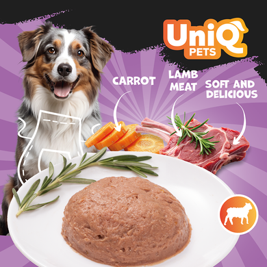 Консерви для собак UNIQ PETS DOG WET FOOD ROYAL LAMB з ягнятою, 375 г