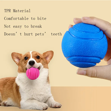 Жевательный мяч для собак TPR Bouncy Pet Ball, Розовый, Small
