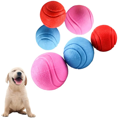 Жевательный мяч для собак TPR Bouncy Pet Ball, Розовый, Small